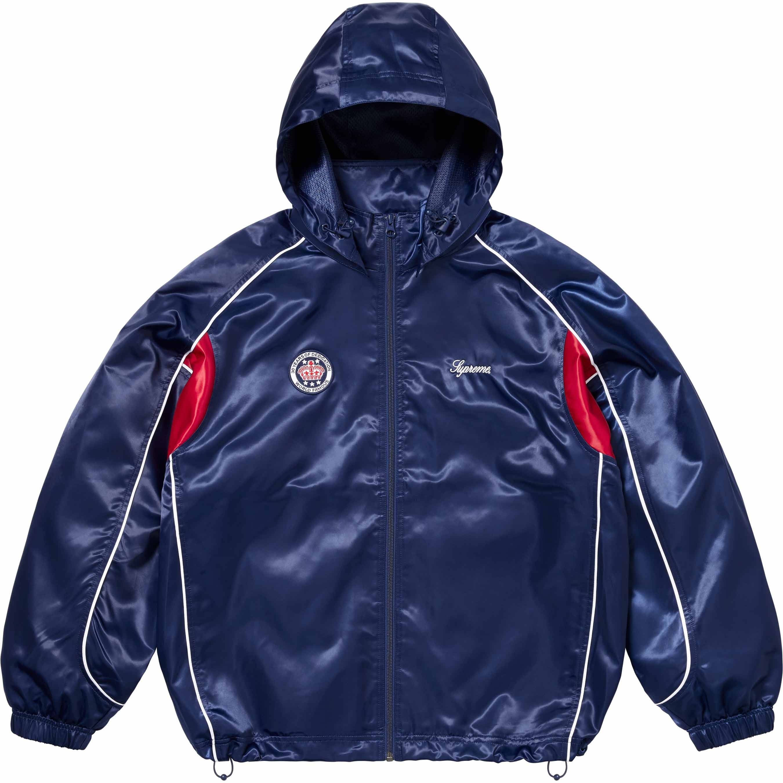 Satin Hooded Track Jacket view 3
